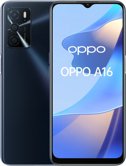 OPPO A16, 4GB intern, 64GB opslag Zwart