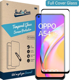 Oppo A54/A74 5G screenprotector - Full Cover - Transparant - Just in Case
