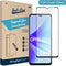 Oppo A57s screenprotector - Full Cover - Gehard glas - Zwart - Just in Case