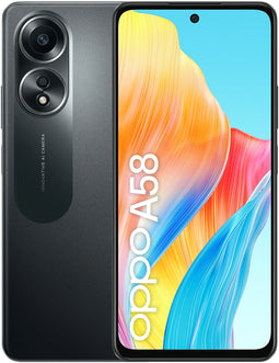OPPO A58, 6GB ram, 128GB opslag Zwart