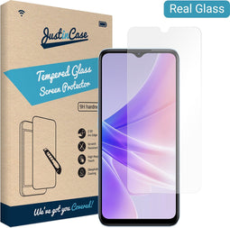 Oppo A77 screenprotector - Gehard glas - Transparant - Just in Case