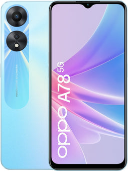OPPO A78 5G, 8GB ram, 128GB opslag Blauw
