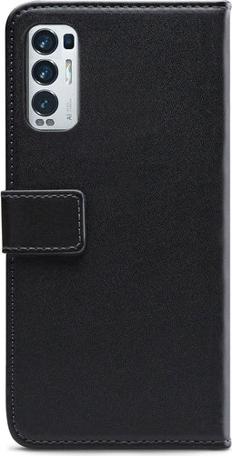 Oppo Find X3 Neo Bookcase hoesje - Mobilize - Effen Zwart - Kunstleer