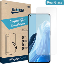 Oppo Reno7 screenprotector - Gehard glas - Transparant - Just in Case