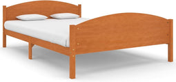 vidaXL - Bedframe - massief - grenenhout - honingbruin - 140x200 - cm
