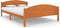 vidaXL - Bedframe - massief - grenenhout - honingbruin - 140x200 - cm