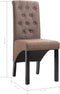 vidaXL - Eetkamerstoelen - 2 - st - stof - bruin