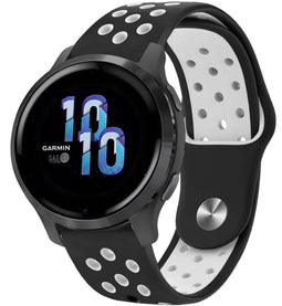 imoshion Siliconen sport bandje - Universeel 22 mm aansluiting - Zwart / Wit
