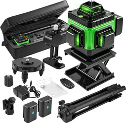 HGLINE 4D 16-lijn Kruislijnlaser - Zelfnivellerende 360° Groene laser - Incl. 2x accu & draagtas