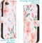 iMoshion Hoesje Geschikt voor iPhone 7 / 8 / SE (2020) / SE (2022) Hoesje Met Pasjeshouder - iMoshion Design Softcase Bookcase - Wit / Roze / Blossom Watercolor