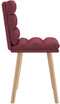 vidaXL - Eetkamerstoelen - 2 - st - stof - wijnrood