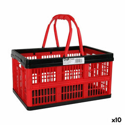Opvouwbare doos met handvatten Tontarelli Voilà Rood 16 L 39 x 25,5 x 21 cm (10 Stuks)
