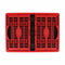 Opvouwbare doos met handvatten Tontarelli Voilà Zwart Rood 47,5 x 35 x 23,6 cm (10 Stuks)