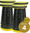 Opvouwbare kruk extra strong geel per 4 - telescopische kruk - 250 kg - inklapbare kruk - draagbaar - kampeerstoel - opstapkrukje