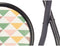 Opvouwbare stoel Geometric Zwart PVC Metaal 30 x 30 x 45 cm (10 Stuks)