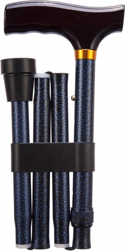 Opvouwbare wandelstok - blue ice 84 - 94 cm