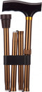 Opvouwbare wandelstok - brons - 79-89 cm