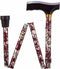 Opvouwbare wandelstok - burgundy 74 -84 cm