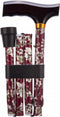 Opvouwbare wandelstok - burgundy 74 -84 cm