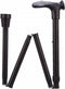 Opvouwbare wandelstok comfortgrip - zwart links
