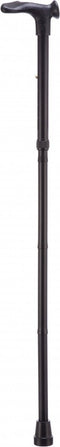 Opvouwbare wandelstok comfortgrip - zwart links