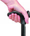 Opvouwbare wandelstok comfortgrip - zwart links