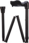 Opvouwbare wandelstok comfortgrip - zwart links