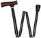 Opvouwbare wandelstok comfortgrip - zwart links