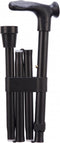 Opvouwbare wandelstok comfortgrip - zwart rechts