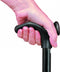 Opvouwbare wandelstok comfortgrip - zwart rechts