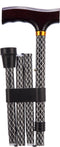 Opvouwbare wandelstok - Etched Black 76 - 89 cm