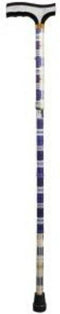Opvouwbare wandelstok - geruit 74 - 84 cm