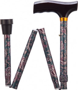 Opvouwbare wandelstok - paisley 84 - 94 cm