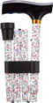 Opvouwbare wandelstok - Pink Flower 74 - 84 cm