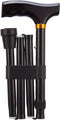Opvouwbare wandelstok - zwart 74 - 84 cm