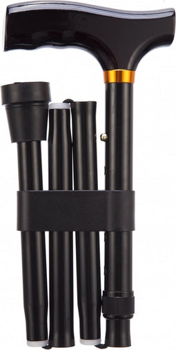 Opvouwbare wandelstok zwart 79 – 89 cm