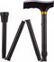 Opvouwbare wandelstok zwart 79 – 89 cm
