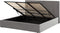 VION - Bed met opbergruimte - Grijs - 180 x 200 cm - Fluweel