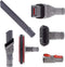 Opzetstuk Accessoires Set Geschikt Voor Dyson V15, V11, V10, V8, V7, V6 Steelstofzuiger - 6 Onderdelen - Stofzuiger Mondstuk – Zuigmond - Borstel - Stofzuigeraccessoires