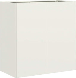 vidaXL - Plantenbak - 40x40x80 - cm - koudgewalst - staal - wit