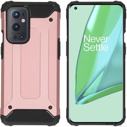 iMoshion Hoesje Geschikt voor OnePlus 9 Pro Hoesje - iMoshion Rugged Xtreme Backcover - Rosé