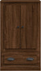 vidaXL - Hoge - kast - 60x35,5x103,5 - cm - bewerkt - hout - bruin - eikenkleur