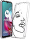 iMoshion Hoesje Geschikt voor Motorola Moto G10 / Moto G10 Power / Moto G20 / Moto G30 Hoesje Siliconen - iMoshion Design hoesje - Transparant / Zwart / Line Art Woman Black