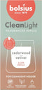 Bolsius - Clean Light - Geurkaars - Navulling - 2 stuks per verpakking - Cedarwood & Vertiver