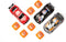 Siku cadeauset Race Mercedes-AMG GT4 Audi RS 5 Racing en BMW M4 incl. 6 verkeerskegels speelgoedauto's metaal/kunststof multicolor met sportvelgen en achtervleugels