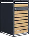AXI Lucas metalen Containerombouw Antraciet/houtlook - Kliko ombouw voor 1 afvalcontainer – Max. 240L – Goede ventilatie