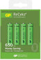 GP ReCyko Rechargeable AAA batterijen - Oplaadbare batterijen AAA - (650mAh) - 4 stuks