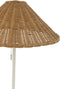 J-Line tafellamp - metaal/rotan - wit/naturel