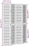 vidaXL - Kamerscherm - met - 4 - panelen - massief - paulowniahout - zwart