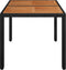 vidaXL - Tuintafel - met - houten - blad - 90x90x75 - cm - poly - rattan - zwart